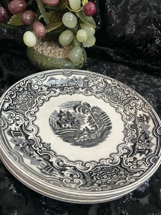 2 Platos Vistas de la Cartuja Porcelana