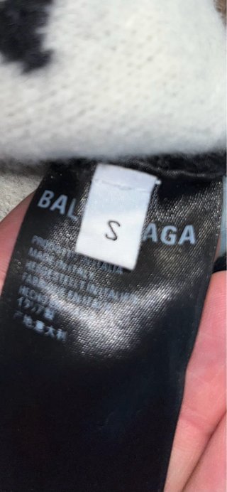 Maglione Balenciaga lana logo all-over