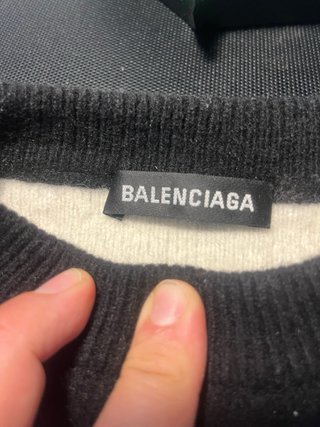 Maglione Balenciaga lana logo all-over