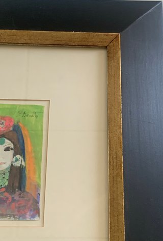 Cuadro Mujer Folclórica Papel