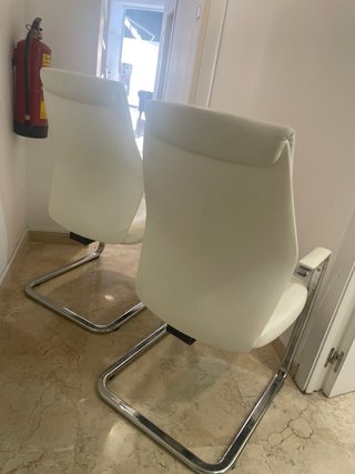 Juego de 2 Sillas de Oficina Blancas
