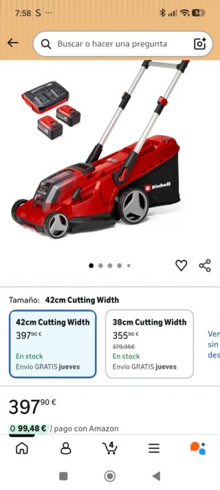 Cortacésped Einhell Rojo