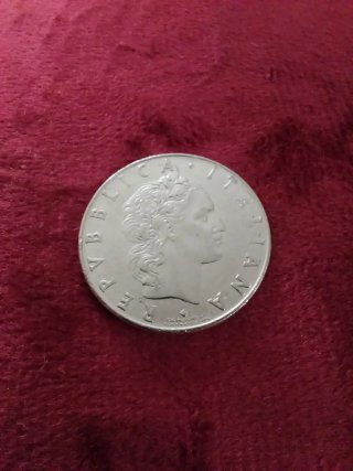 2 Monete 50 Lire Vulcano Repubblica Italiana 1975