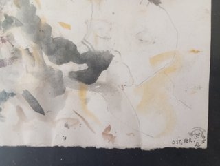 Dipinto acquerello e tecnica mista su carta