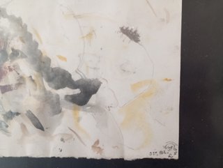 Dipinto acquerello e tecnica mista su carta