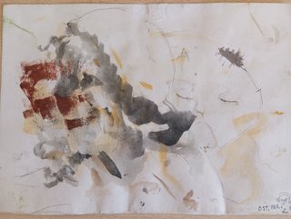 Dipinto acquerello e tecnica mista su carta
