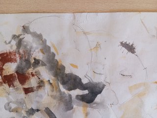 Dipinto acquerello e tecnica mista su carta
