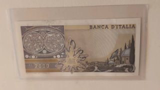2000 Lire Italiane - Banconota Galileo Galilei