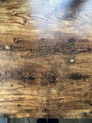 Scrivania in stile industriale in legno e metallo