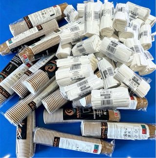 500 Bicchieri Carta Caffè + 500 Palette