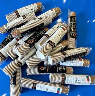 500 Bicchieri Carta Caffè + 500 Palette