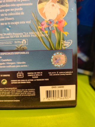 La Sirenita DVD PRIMERA EDICIÓN ESPAÑOLA CLÁSICOS.