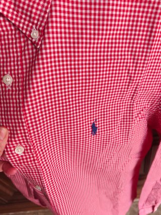 Camisa Ralph Lauren cuadros roja XL