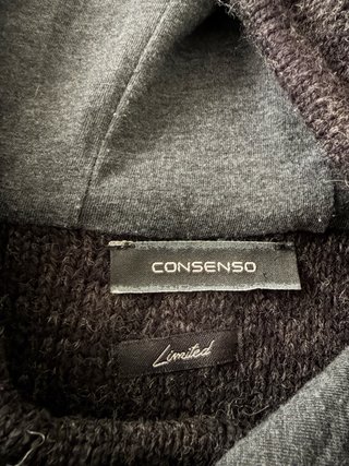 Maglione Consenso Uomo Nero/Grigio