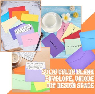 Confezione di 70 mini buste di carta in 14 colori, perfette per regali e decorazioni