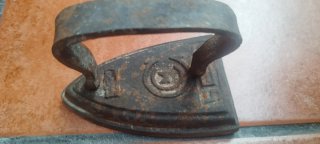 2 antiguas Planchas de Hierro Fundido