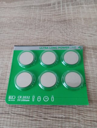 6 Batterie CR 2032 al Litio 3V