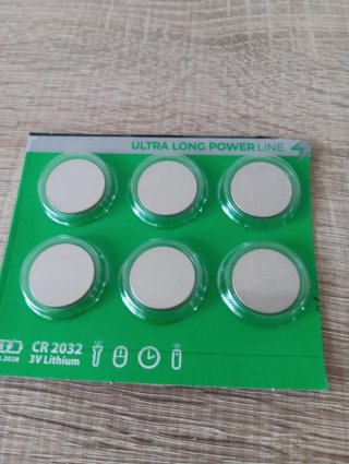 6 Batterie CR 2032 al Litio 3V