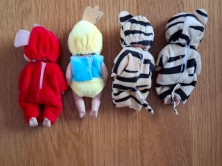 4 Bebés Durmientes Miniatura