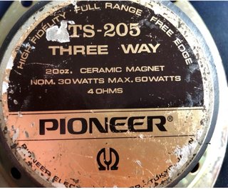 Pioneer TS-205 Coppia Altoparlanti