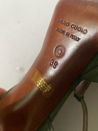 Sandali L'Autre Chose verde oliva in camoscio
