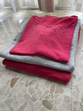 Lote 3 prendas Domyos: 2 sudaderas y 1 camiseta