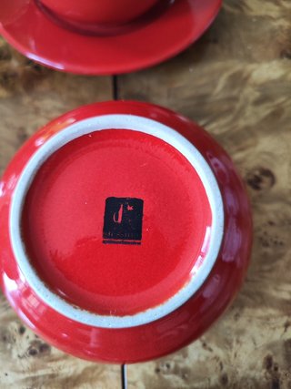 Juego Cerámica Roja Vintage Dessita