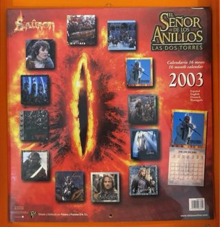 Calendarios El Señor de los Anillos 2002-2003-2004