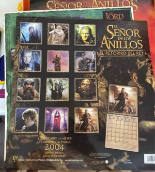 Calendarios El Señor de los Anillos 2002-2003-2004