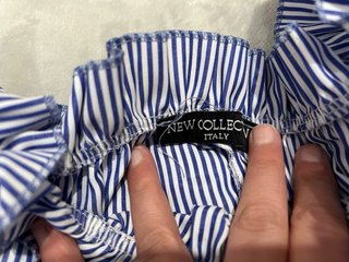 Blusa Rayas Fruncido Hombros Descubiertos