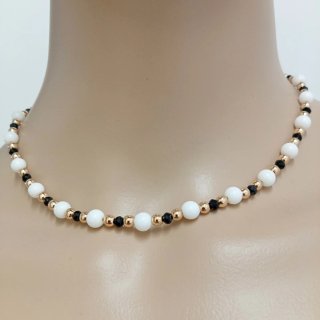 Collana Agata, Onice e Spinello nero