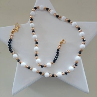 Collana Agata, Onice e Spinello nero