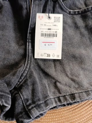 Shorts vaqueros negros Zara niña