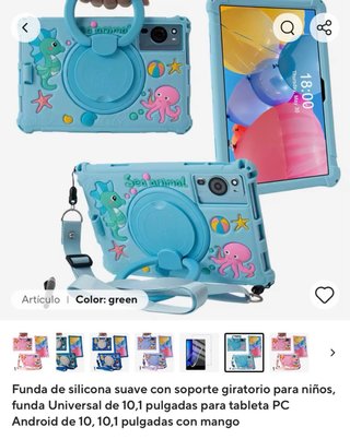 Funda Tablet Azul Infantil Animales Marinos
