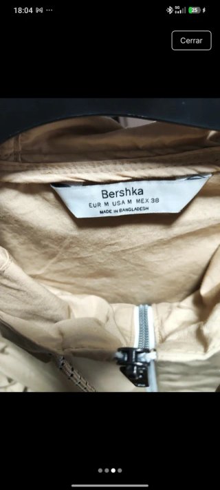 Chaqueta fina Bershka beige Talla M
