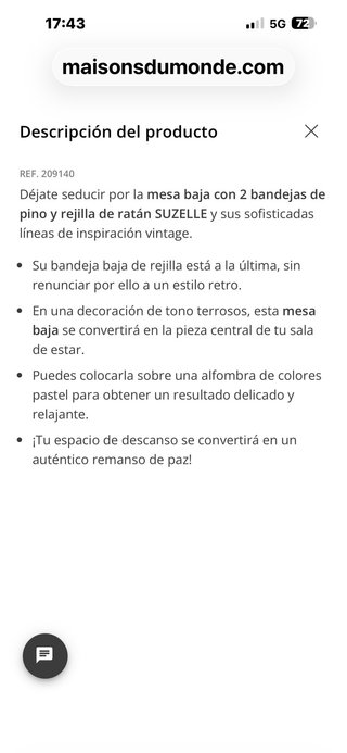 Mesa de centro Maisons du Monde Suzelle