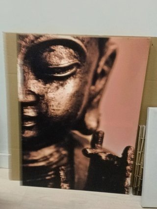 Cuadro Buda Cara Marrón y Rosa