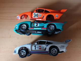 Scalextric 2 coches y 1 carrocería