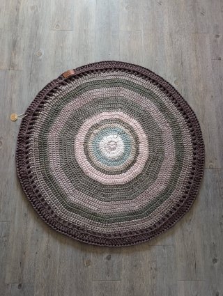 Alfombra artesanal de trapillo 110 cm de diámetro