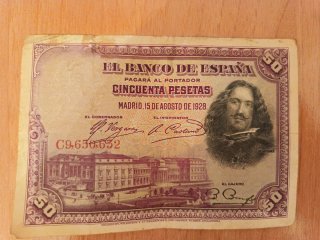 Billetes antiguos  50 y 100 pesetas