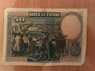 Billetes antiguos  50 y 100 pesetas