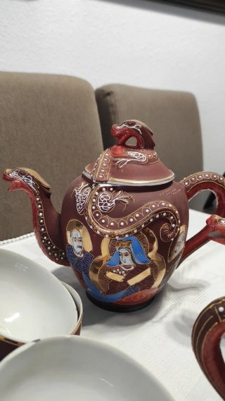 Juego de té porcelana y cerámica