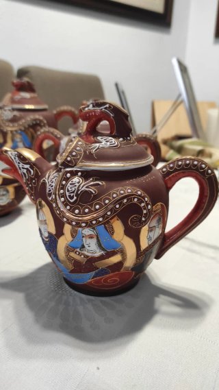 Juego de té porcelana y cerámica