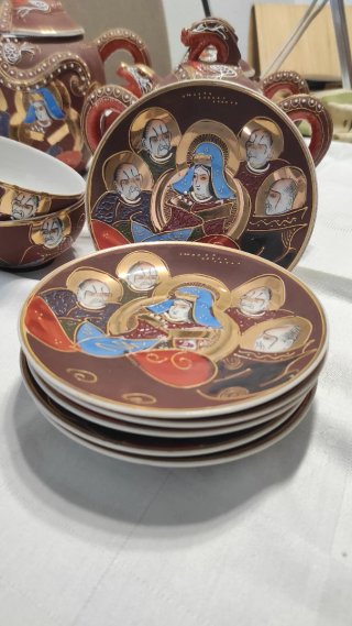 Juego de té porcelana y cerámica