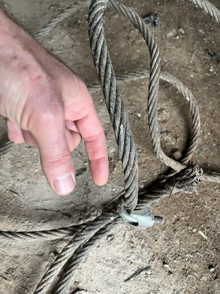 Cable de acero con gancho