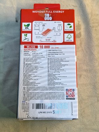 Power Bank Solar 10000mAh Negro