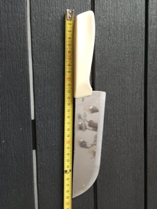 Coltello da cucina in metallo e plastica