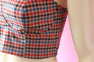 Top crop cuadros Bershka