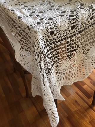 Mantel Ganchillo Blanco 168x213