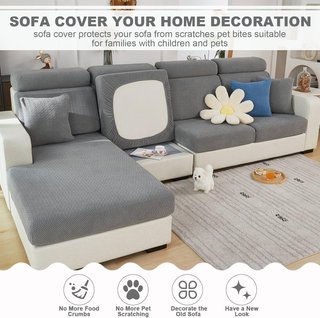ShowyLive funda sofá ajustable gris